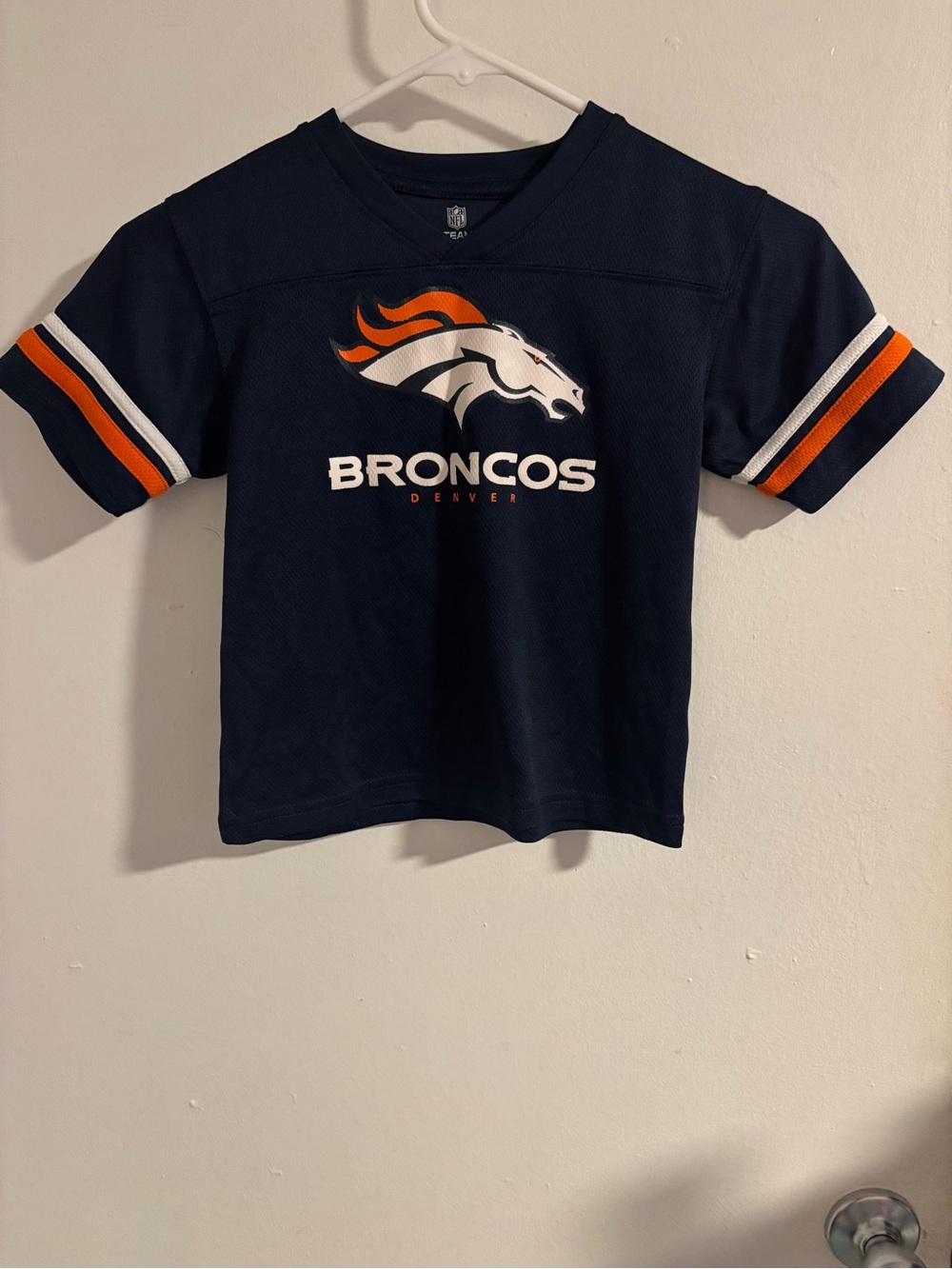 NFL Denver Broncos Toddler Football Jersey Navy Blue Orange Size 4T
(1333)